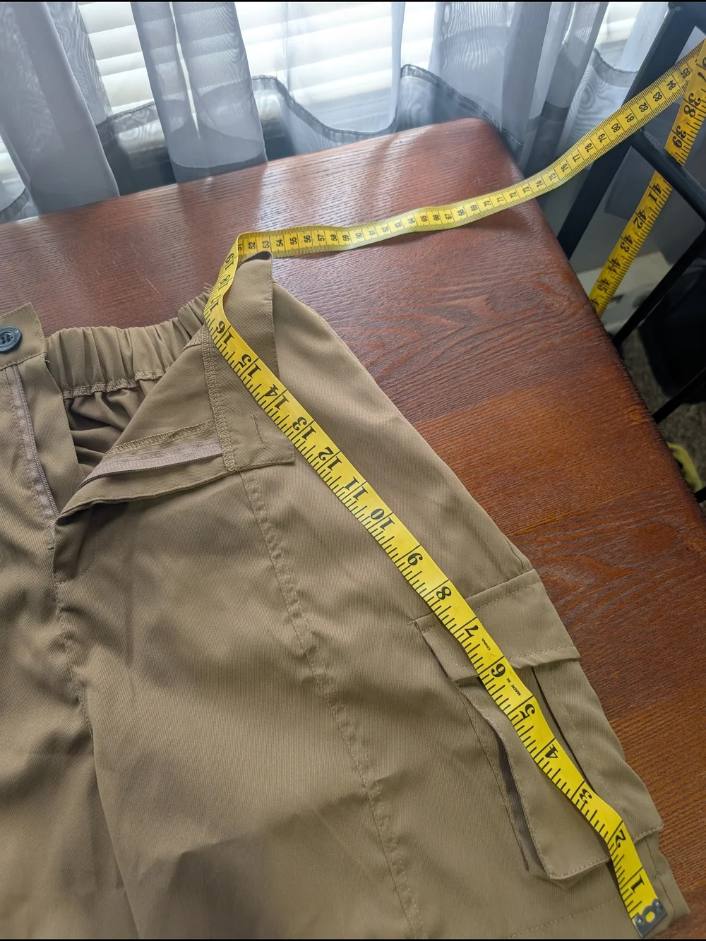 Women's Tan Cargo Lightweight- Casual Bermuda Shorts